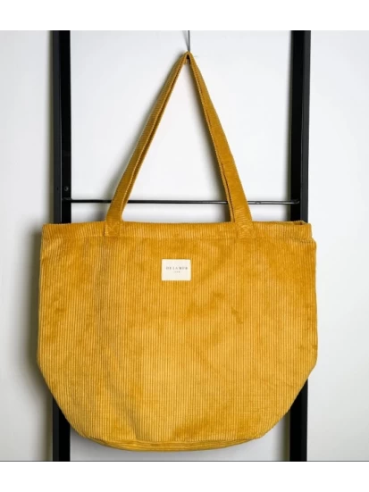 De LA MUR μεγάλη υφασμάτινη τσάντα κοτλέ - Tragetasche, shopper Bolsa grande taz