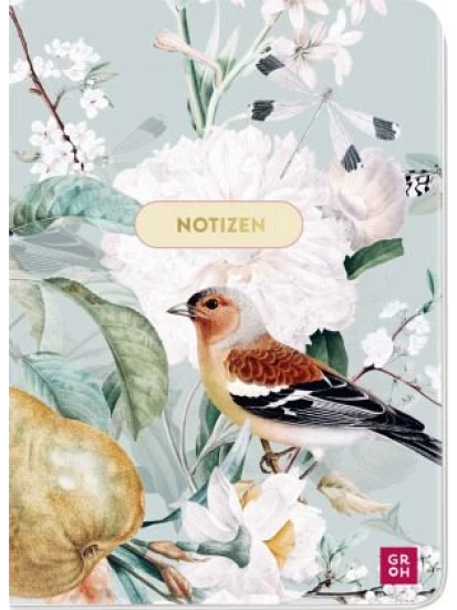 Μικρό τετράδιο σημειώσεων - Notizheft Blütenzauber Vogel