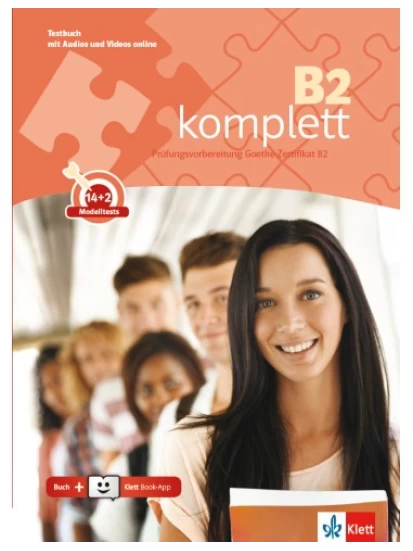 B2 komplett, Testbuch mit Audios & Videos online + Klett Book-App 