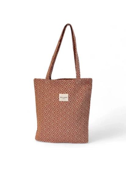DE LA MUR tote bag γεωμετρικό μοτίβο 36 x 39 cm
