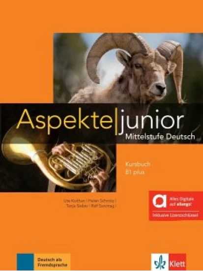 Aspekte junior B1 plus Kursbuch - Hybride Ausgabe allango