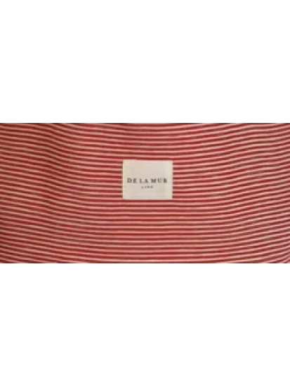 DE LA MUR κασετίνα - ετουί ριγέ κόκκινο άσπρο 18 x 7 cm