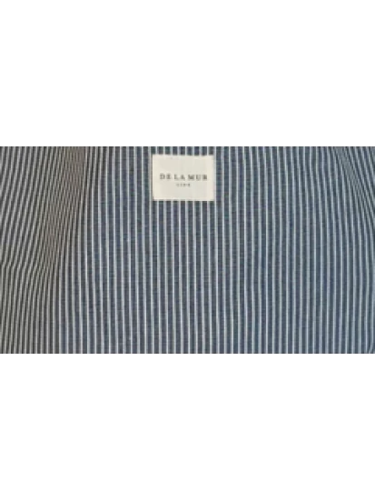 DE LA MUR κασετίνα - ετουί μπλε άσπρο ριγέ 18 x 7 cm