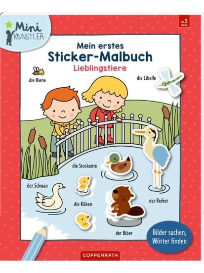 Mein erstes Sticker-Malbuch: Lieblingstiere