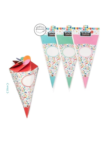 ABC CHAMPIONS Schultüten 35cm faltbar, 4-fach sortiert