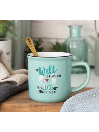 Κούπα από πορσελάνη Lieblingsbecher Die Welt ist schön