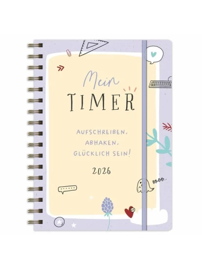 Mein Timer 2026 - Aufschreiben, abhaken, glücklich sein!