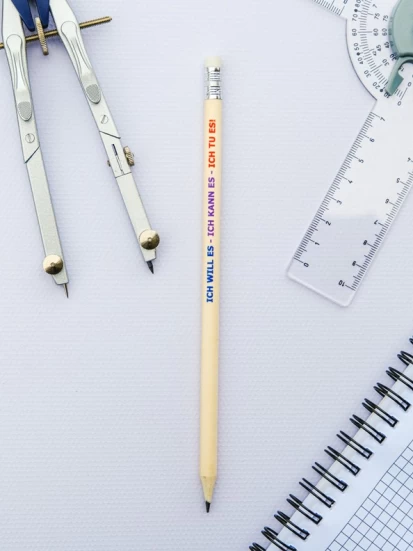 Μολύβι με γόμα ICH WILL ES - ICH KANN ES - ICH TU ES