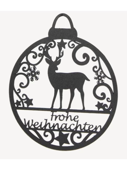 Weihnachtsanhänger Frohe Weihnachten, Metall