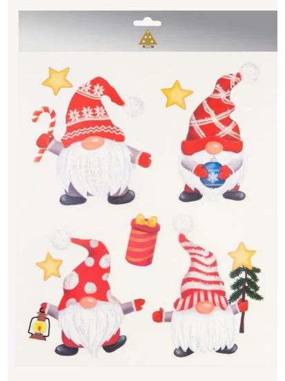 Χριστουγεννιάτικα αυτοκόλλητα για το παράθυρο - Fensterbild Wichtel, 28,5 x 34,5cm