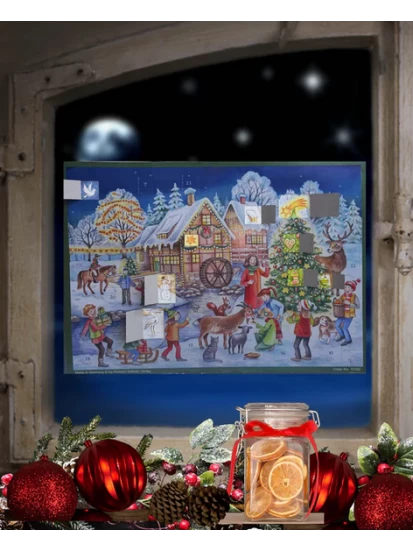 Adventskalender Weihnachtliches Mühlhaus