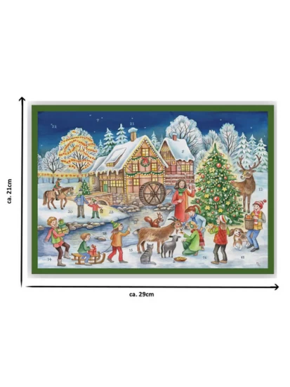 Χριστουγεννιάτικο ημερολόγιο Adventskalender Weihnachtliches Mühlhaus