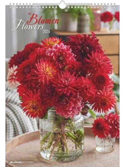 Blumen 2026 - Bildkalender A3 (29,7x42 cm)