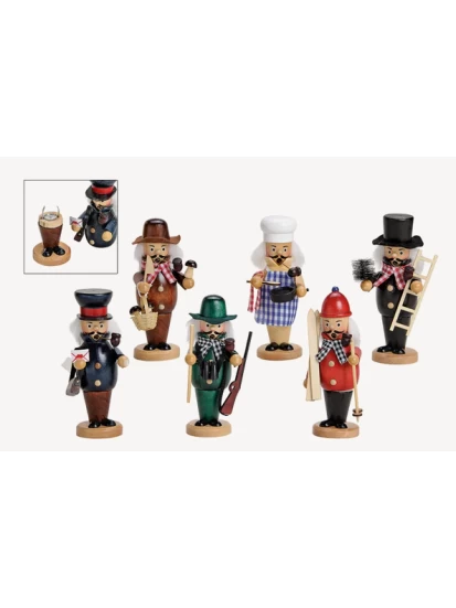Räuchermannfiguren aus Holz Bunt