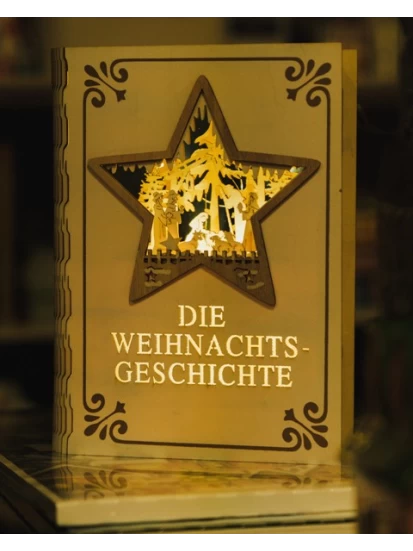 Ξύλινο διακοσμητικό με φως Deko-Buch mit 9 LED und Timer