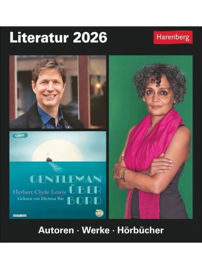 Literatur Tagesabreißkalender 2026 - Kulturkalender - Autoren, Werke, Hörbücher