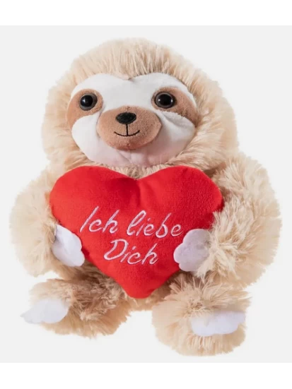 Kuschel-Faultier mit Herz, Gr. 20cm, Plüschtier mit Herz