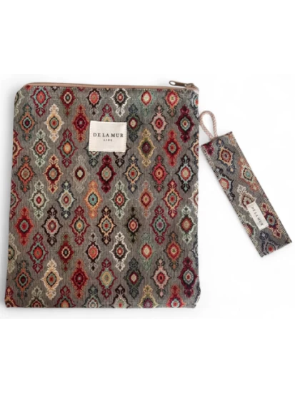 Υφασμάτινη θήκη βιβλίου Trigo-Buchhülle + Lesezeichen-Geschenk