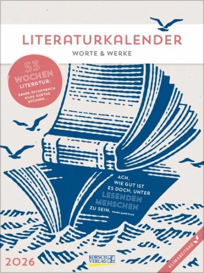Literaturkalender 2026  Bild-Wochenkalender