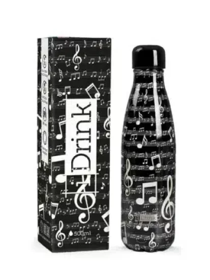 Thermoflasche Edelstahl I-Total iDrink Metallics Music 500ml