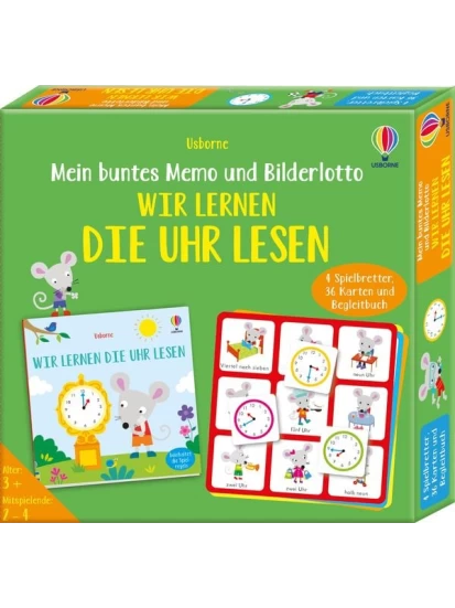 Mein buntes Memo und Bilderlotto: Wir lernen die Uhr lesen