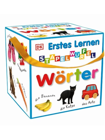 Wörter - Erstes Lernen - Stapelwürfel - Pappbox mit 10 Würfeln
