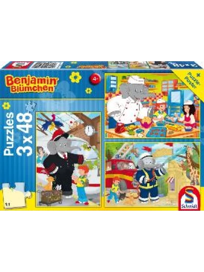 Puzzle Benjamin Blümchen: Im Einsatz. 3 x 48 Teile