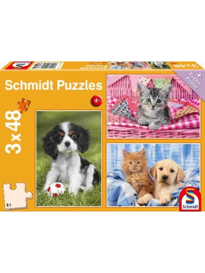 Παζλ 3x48 Puzzle - My Favorite Baby Pets 3 x 48 Teile