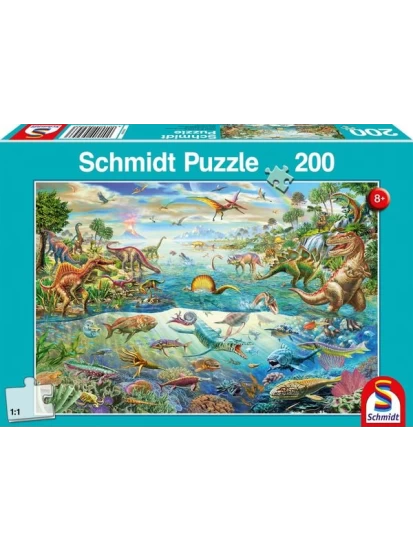 Παζλ Ανακαλύψτε τους δεινοσαύρους Entdecke die Dinosaurier, 200 Teile - Kinderpuzzle 