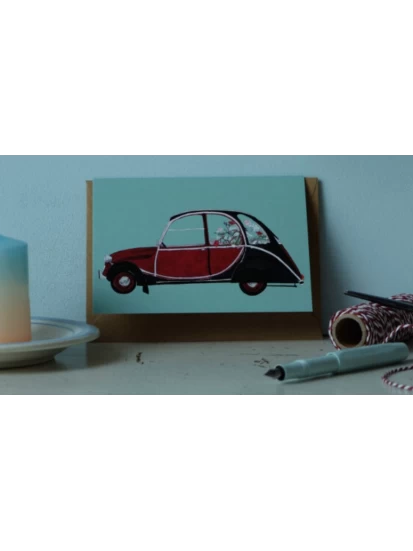 Geburtstagskarte 2CV Auto