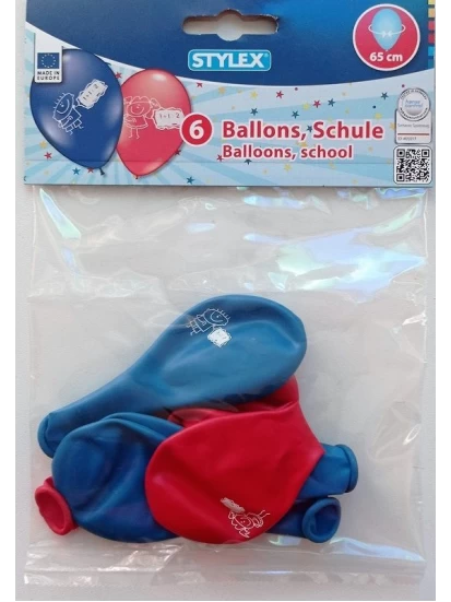 Stylex Luftballons Schule Einschulung 6er