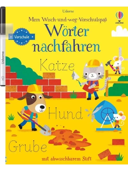 Mein Wisch-und-weg-Vorschulspaß: Wörter nachfahren