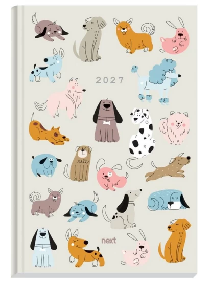 Next ημερολόγιο 2027 Trends Dogs ημερήσιο δετό 14x21εκ.