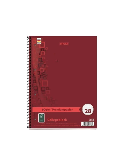 STYLEX Collegeblock, A4, Premiumpapier, kariert