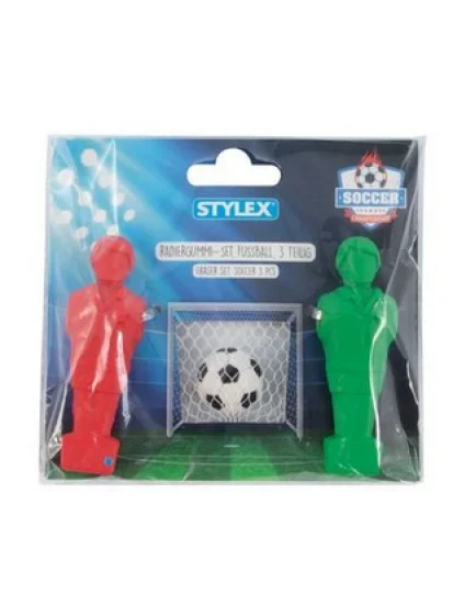Γόμα STYLEX Radiergummi-Set Fußball Kollektion 3-teilig 