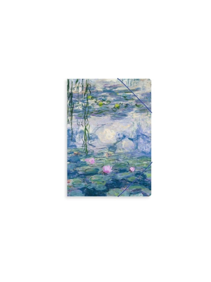 Ντοσιέ με λάστιχο A4, Portfolio with elas.tic closure A4 , Monet, Waterlilies