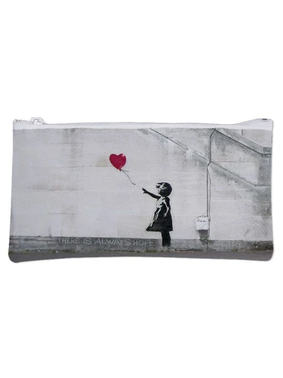 Κασετίνα, τσαντάκι με φερμουάρ - Etuitasche Banksy, Girl with Balloon