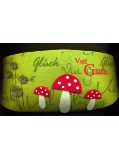 Filz-Korb- Viel Glück (20x11x17