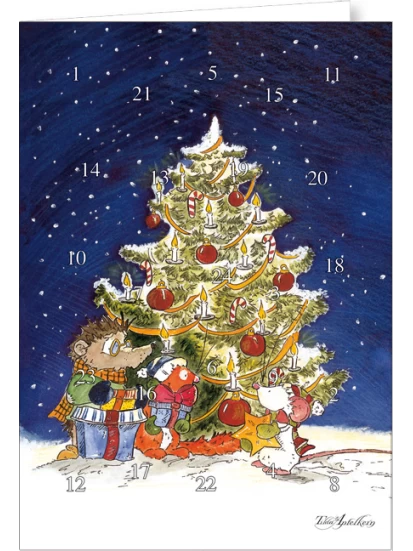 Adventskalender A4 - Tilda Unterm Weihnachtsbaum