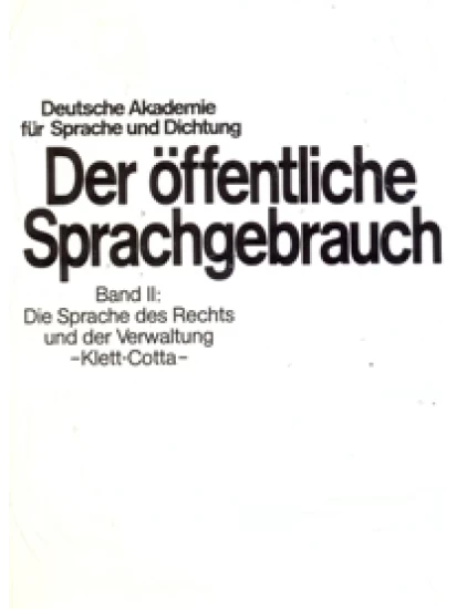 Der öffentliche Sprachgebrauch II