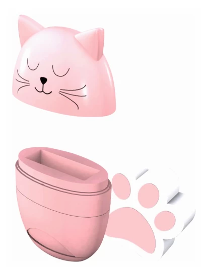 Διπλή ξύστρα - γάτα με γόμα - Doppelspitzer mit Radiergummi