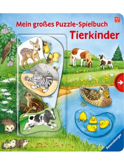 Mein großes Puzzle-Spielbuch: Tierkinder