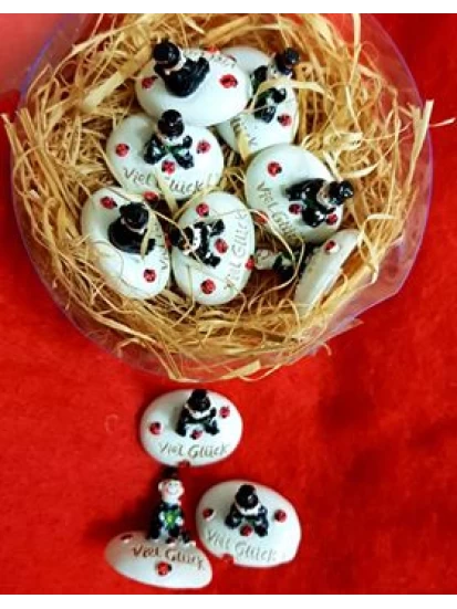 Poly Kaminkehrer auf Stein 2x2x1 cm