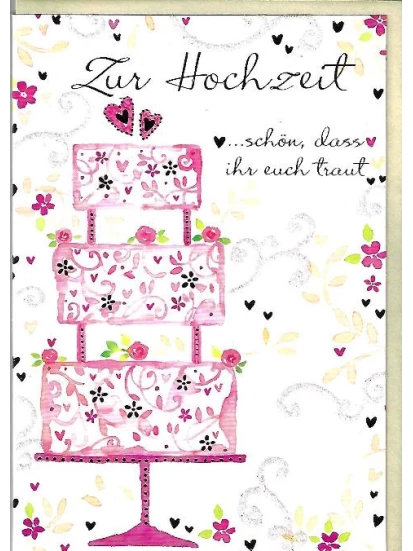 Doppelkarte Zur Hochzeit - ευχετήρια κάρτα