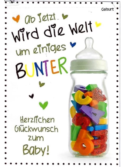 Doppelkarte Herzlichen Glückwunsch zum Baby