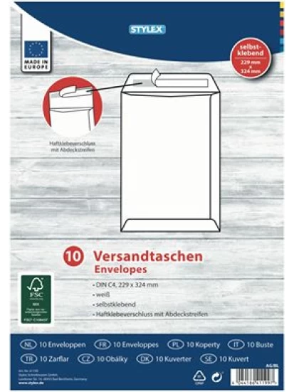 Versandtaschen DIN C4, 229 x 324 mm