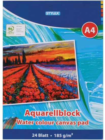 Aqualellblock DIN A4, 24 Blatt, 185g/m- Μπλόκ ακουαρέλας