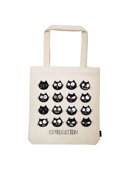 MOSES Cat Shopper Edyoucation- Υφασμάτινη τσάντα αντοχής, 39 cm x 42 cm x 0,3 cm